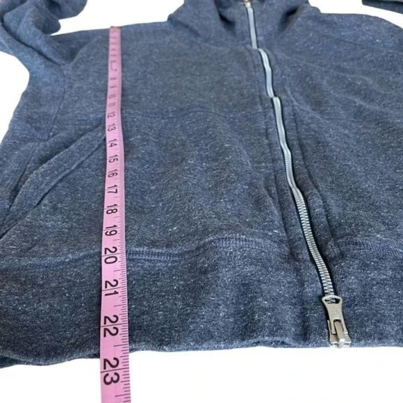 Adidas Reigning Champ Heathered Blue Long Sleeve Zip Up Hoodie Sweatshirt Large - Picture 11 of 12